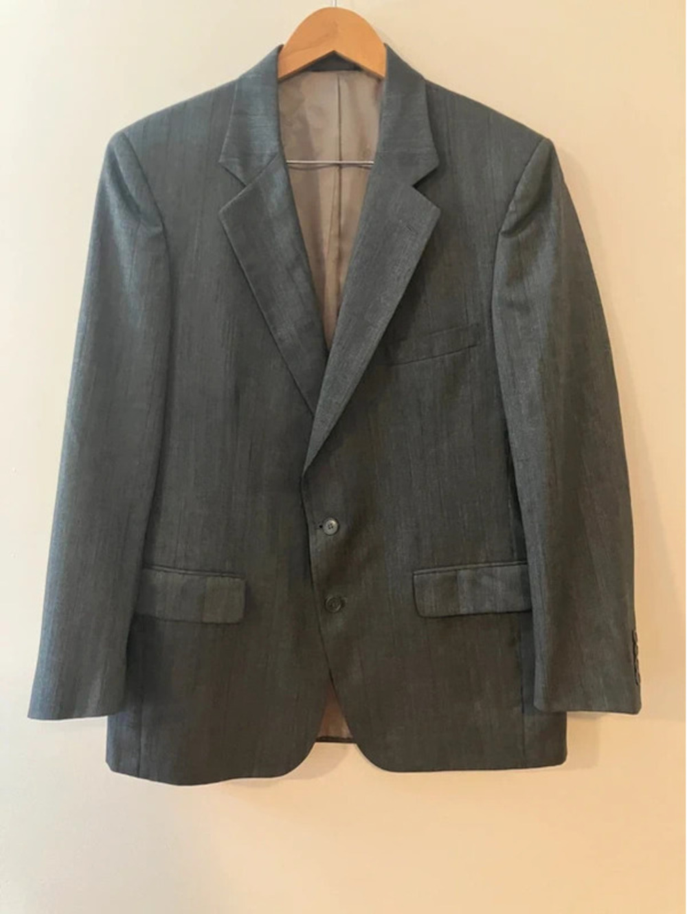 Gilbert & Lodge Hartmarx Pinstripe Blazer Charcoal Grey Made in USA Mens 42R
